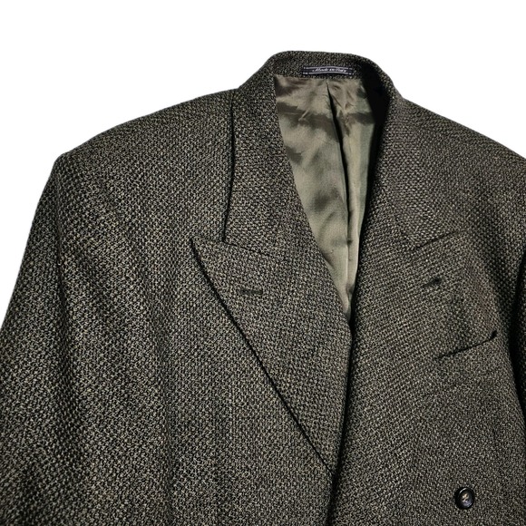 Ermenegildo Zegna Blazer 41L Tweed Wool Cashmere Double Breast Sport Coat Jacket - Picture 1 of 16